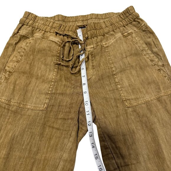 Kut from the Kloth Drawcord Waist Linen Blend Cropped Pants Size M. - Picture 7 of 8